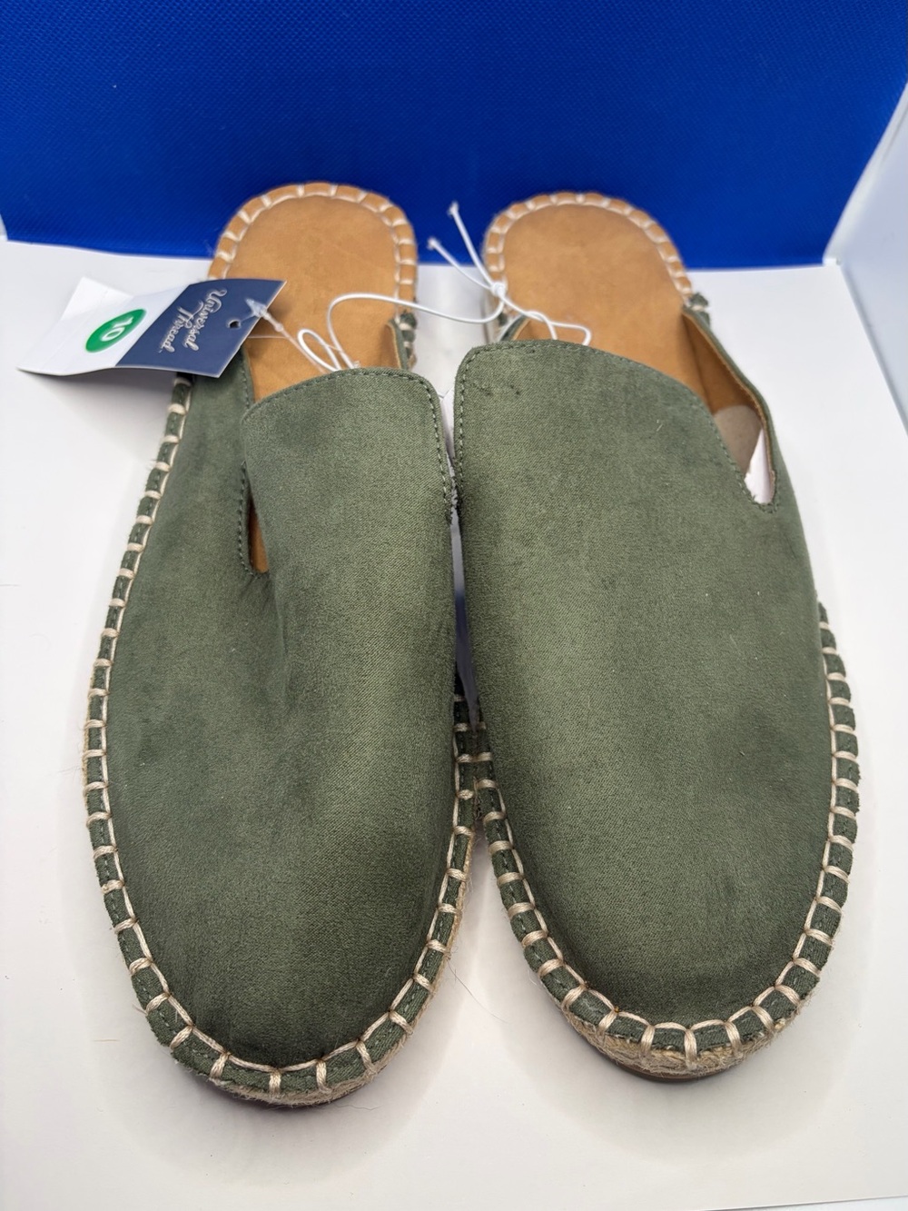 Universal Thread Olive Green Espadrille Mule Flats - Women’s Size 10 NWT